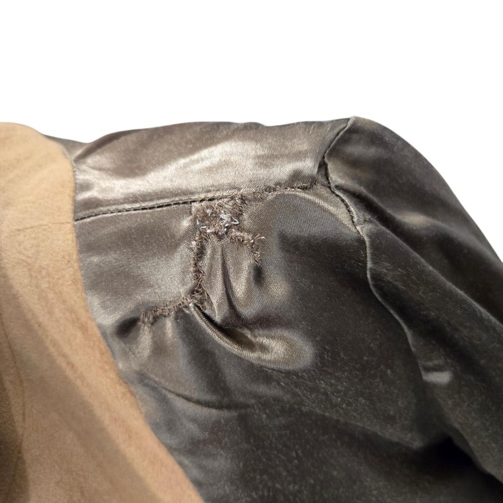 Vtg 60s Camel Hair Double Breasted Womens L Coat Old Money - Picture 16 of 16